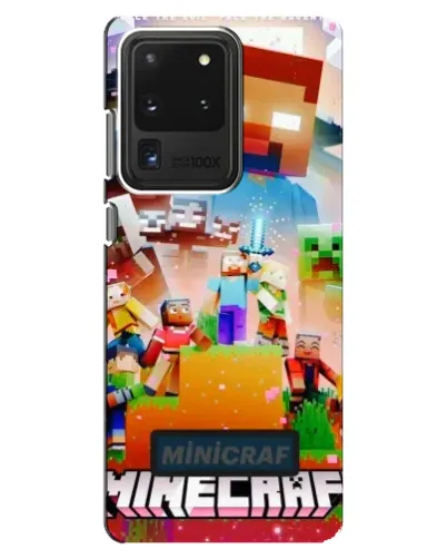 Чехол для Samsung Galaxy S20 Ultra с картинкой «Minecraft герои игры»