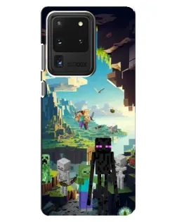 Чехол для Samsung Galaxy S20 Ultra с картинкой «Эндермен в лесу»