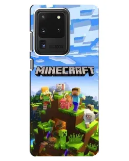 Чехол для Samsung Galaxy S20 Ultra с картинкой «Minecraft классический мир»