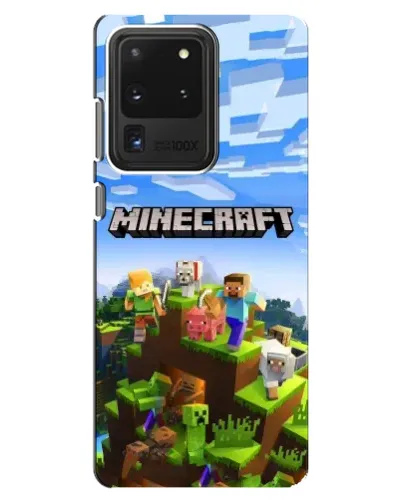 Чехол для Samsung Galaxy S20 Ultra с картинкой «Minecraft классический мир»