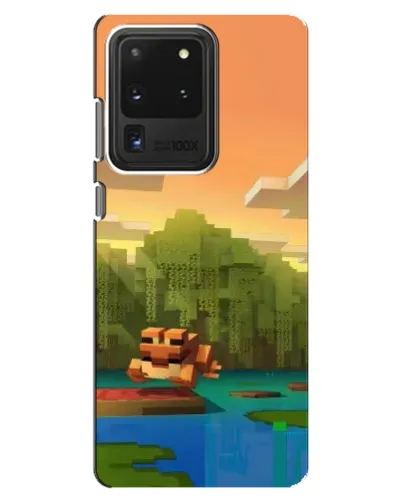 Чехол для Samsung Galaxy S20 Ultra с картинкой «Майнкрафт закат солнца»