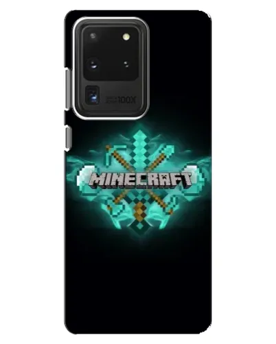 Чехол для Samsung Galaxy S20 Ultra с картинкой «Minecraft Diamond лого»