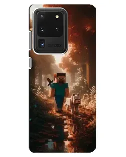Чехол для Samsung Galaxy S20 Ultra с картинкой «Стив в лесу»