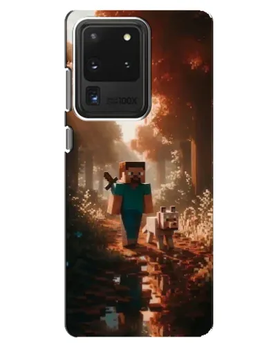 Чехол для Samsung Galaxy S20 Ultra с картинкой «Стив в лесу»