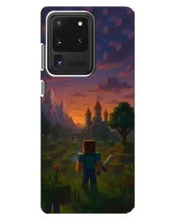 Чехол для Samsung Galaxy S20 Ultra с картинкой «Стив у башни»