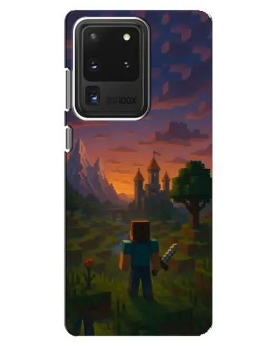 Чехол для Samsung Galaxy S20 Ultra с картинкой «Стив у башни»