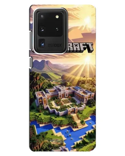 Чехол для Samsung Galaxy S20 Ultra с картинкой «Minecraft панорама»