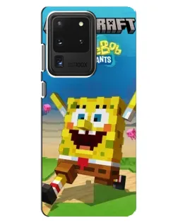 Чехол для Samsung Galaxy S20 Ultra с картинкой «Губка Боб Minecraft» Чехол для Samsung Galaxy S20 Ultra с картинкой «Губка Боб Minecraft»