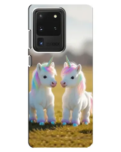 Чехол для Samsung Galaxy S20 Ultra с картинкой «Пара единорогов»