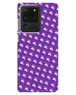 Чехол для Samsung Galaxy S20 Ultra с картинкой «Единороги на фиолетовом» Чехол для Samsung Galaxy S20 Ultra с картинкой «Единороги на фиолетовом»