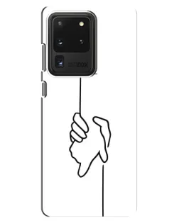 Чехол для Samsung Galaxy S20 Ultra с картинкой «Рука держит» Чехол для Samsung Galaxy S20 Ultra с картинкой «Рука держит»