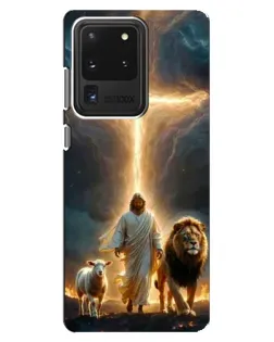 Чехол для Samsung Galaxy S20 Ultra с картинкой «Лев Иуды и Свет» Чехол для Samsung Galaxy S20 Ultra с картинкой «Лев Иуды и Свет»