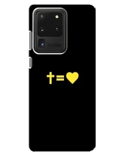Чехол для Samsung Galaxy S20 Ultra с картинкой «Сердце и Крест»