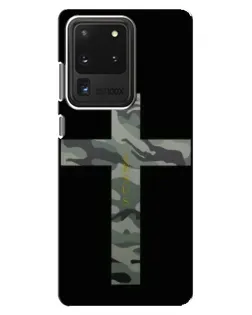 Чехол для Samsung Galaxy S20 Ultra с картинкой «Милитари Крест»