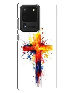 Чехол для Samsung Galaxy S20 Ultra с картинкой «Акварельный крест»