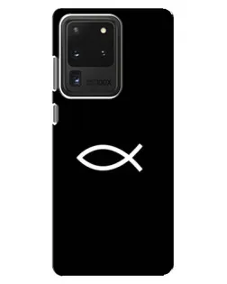 Чохол для Samsung Galaxy S20 Ultra з картинкою «Символ риби Jesus»
