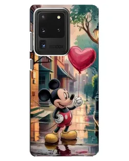 Чехол для Samsung Galaxy S20 Ultra с картинкой «Микки и шарик-сердце»