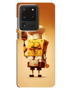 Чехол для Samsung Galaxy S20 Ultra с картинкой «Губка Боб повар»