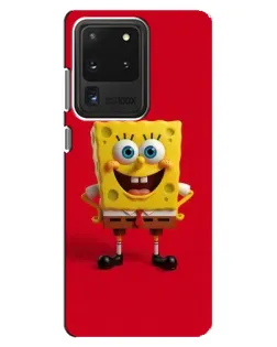 Чехол для Samsung Galaxy S20 Ultra с картинкой «Спанч Боб на красном»
