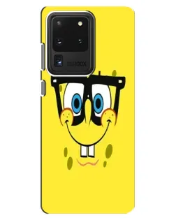 Чехол для Samsung Galaxy S20 Ultra с картинкой «Минималистичный Спанч Боб»