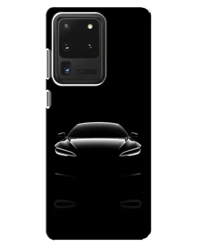 Чохол для Samsung Galaxy S20 Ultra з картинкою «Силует Tesla Night»
