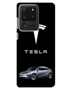 Чохол для Samsung Galaxy S20 Ultra з картинкою «Tesla Model Y»