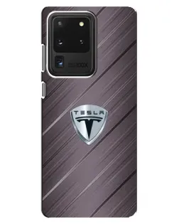 Чохол для Samsung Galaxy S20 Ultra з картинкою «Металева текстура Tesla»