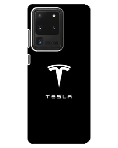 Чохол для Samsung Galaxy S20 Ultra з картинкою «Tesla White Logo»