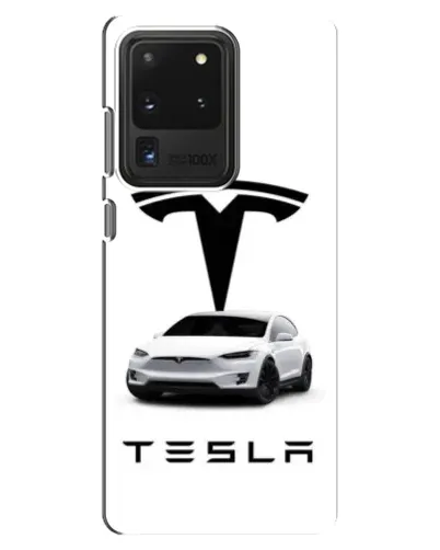 Чохол для Samsung Galaxy S20 Ultra з картинкою «Tesla White Style»