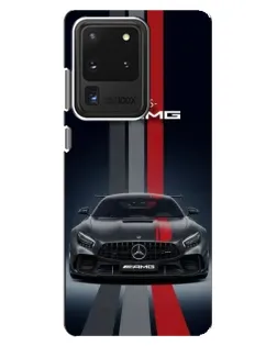 Чехол для Samsung Galaxy S20 Ultra с картинкой «Mercedes — белый карбон»