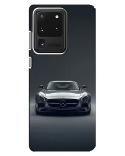 Чехол для Samsung Galaxy S20 Ultra с картинкой «Mercedes на черном»