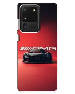 Чехол для Samsung Galaxy S20 Ultra с картинкой «Mercedes AMG — красная линия»