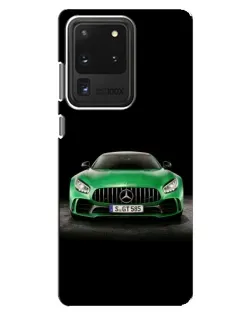 Чехол для Samsung Galaxy S20 Ultra с картинкой «Mercedes — неоновый лого»