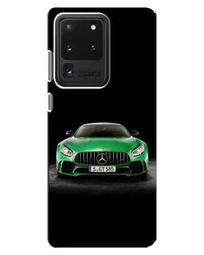 Чехол для Samsung Galaxy S20 Ultra с картинкой «Mercedes — неоновый лого»