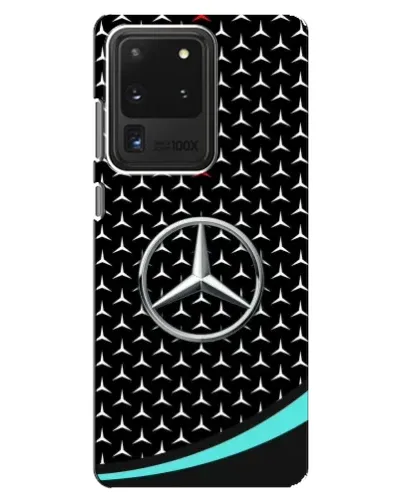 Чехол для Samsung Galaxy S20 Ultra с картинкой «Mercedes — бирюзовый акцент»