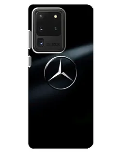 Чехол для Samsung Galaxy S20 Ultra с картинкой «Mercedes на металле»