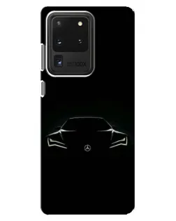 Чехол для Samsung Galaxy S20 Ultra с картинкой «Mercedes — силуэт авто»