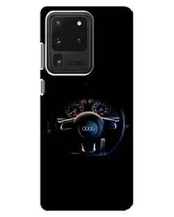 Чехол для Samsung Galaxy S20 Ultra с картинкой «Салон Audi — руль»