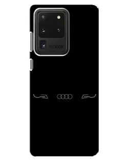 Чехол для Samsung Galaxy S20 Ultra с картинкой «Audi — световой подпись»