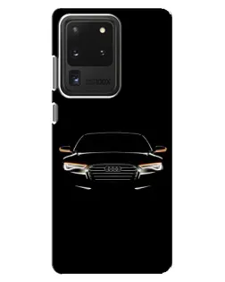 Чехол для Samsung Galaxy S20 Ultra с картинкой «Audi — ночной контур»