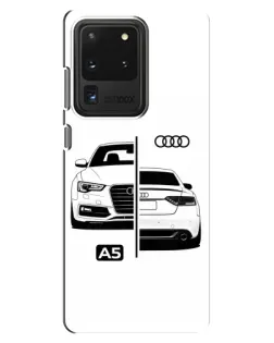 Чехол для Samsung Galaxy S20 Ultra с картинкой «Audi — контрастный дизайн»