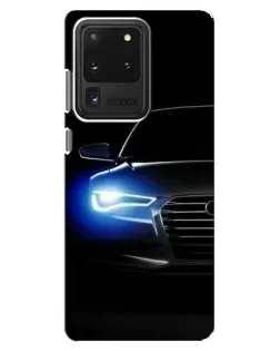 Чехол для Samsung Galaxy S20 Ultra с картинкой «Неоновый взгляд Audi»