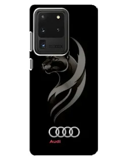 Чехол для Samsung Galaxy S20 Ultra с картинкой «Графика — пантера и Audi»