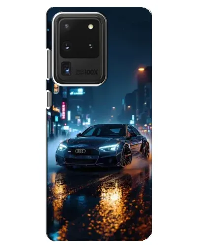 Чехол для Samsung Galaxy S20 Ultra с картинкой «Ночной город и Audi»