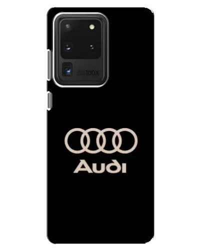 Чехол для Samsung Galaxy S20 Ultra с картинкой «Audi — золотой логотип»