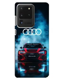 Чехол для Samsung Galaxy S20 Ultra с картинкой «Audi Sport — неон»