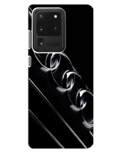 Чехол для Samsung Galaxy S20 Ultra с картинкой «Audi — абстрактные кольца»