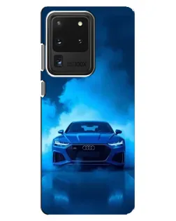 Чехол для Samsung Galaxy S20 Ultra с картинкой «Audi — голубая энергия»