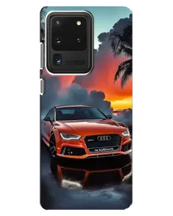 Чехол для Samsung Galaxy S20 Ultra с картинкой «Audi — закат»