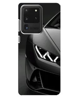 Чехол для Samsung Galaxy S20 Ultra с картинкой «Lamborghini фары детализация»